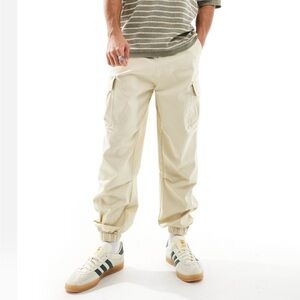 ASOS Cream Cargo Jogger Pants